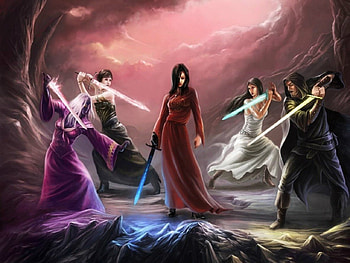 Samurai Warriors, blue, sword, fantasy, ladies, lovely, warrior HD wallpaper