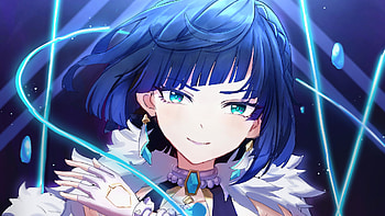 Blue Eyes Yelan Genshin Impact HD wallpaper