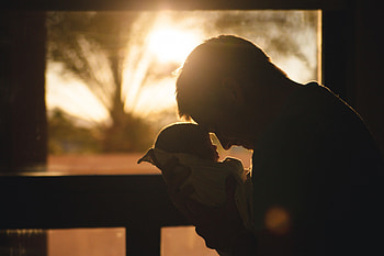 Dark, Care, Tenderness, Child, Father HD wallpaper