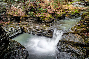 Buttermilk Gorge, Ithaca, NY, gorge, waterfall, nature, usa HD wallpaper