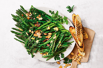 Charred greens goodness, Slightly smoky flavor, Mouthwatering dish, Rich buttery taste HD wallpaper