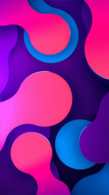 Abstract., aqua, magenta, , Fluid, abstract, , anime HD phone wallpaper