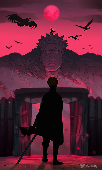Boruto timeskip, sky, animanga, shinobi, boruto:naruto next generations, the leaf Village, red, Naruto, konoha, manga, Village hidden in the leaves, kawaki, village, weeb, anime HD phone wallpaper