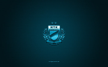 MTK Budapest FC, Hungarian football club, blue logo, blue carbon fiber background, Nemzeti Bajnoksag I, football, NB I, Budapest, Hungary, MTK Budapest FC logo HD wallpaper