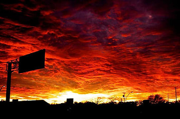 Wicked Sunset, awesome, red, clouds, wicked, sunset, dark HD wallpaper