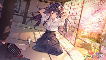 Anime School Girl Getting Ready For School , anime-girl, anime, artist, artwork, digital-art HD wallpaper