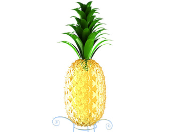 Crazy Pineapple, yellow, green, top, fruit, different HD wallpaper