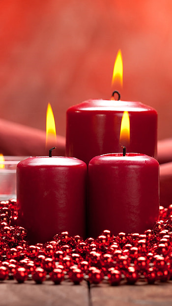 Candles, Red Candle, Background HD phone wallpaper