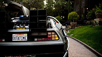 DeLorean DMC-12, Back to the Future, , backgrounds HD wallpaper