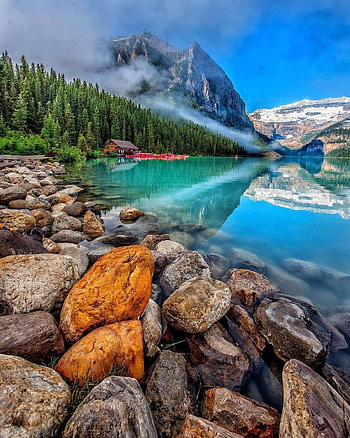 Lake Louise Alberta Ca, cloud, sky HD phone wallpaper