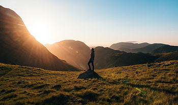 Nature, Mountains, Human, Person, Hill, Sunlight HD wallpaper