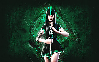 Fortnite Tattered Spirit Charlotte Skin, Fortnite, main characters, green stone background, Tattered Spirit Charlotte, Fortnite skins, Tattered Spirit Charlotte Skin, Tattered Spirit Charlotte Fortnite, Fortnite characters HD wallpaper