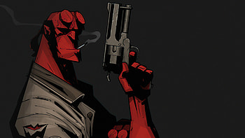 Hellboy Gun Art , hellboy, superheroes, artist, artwork, digital-art, artstation HD wallpaper