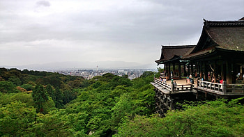 Mountain Top, Kiyomizu-dera Temple, Majestic Views, Spiritual Experience HD wallpaper