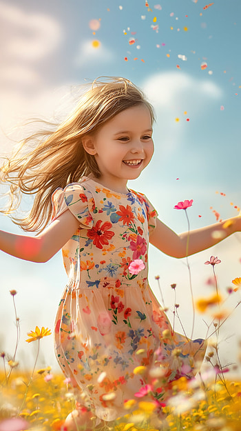 Sunny Smiles in Floral Summer Dress - , floral dress, summer dress, smiling HD phone wallpaper