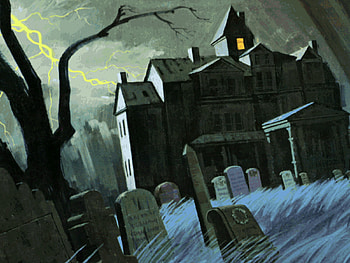 Building, Dark, Cemetery HD wallpaper
