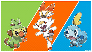 Galar Starter Trio — Grookey, Scorbunny & Sobble | Pokémon Sword & Shield, video game, Pokémon: Sword and Shield HD wallpaper