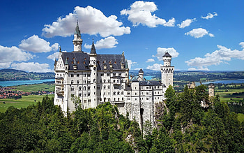 Neuschwanstein Castle, Germany, clouds, Germany, castle, Neuschwanstein HD wallpaper