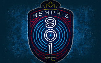 Memphis 901 FC, American soccer team, blue background, Memphis 901 FC logo, grunge art, USL, soccer, Memphis 901 FC emblem HD wallpaper