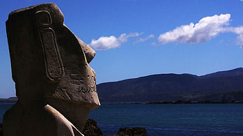 Easter Island, Moai statues in , Ancient stone guardians, Polynesian legacy HD wallpaper