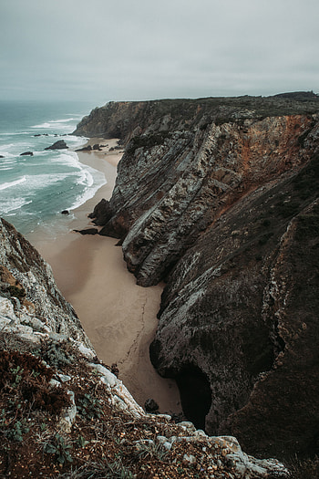 Nature, Sea, Waves, Beach, Rocks, Coast HD phone wallpaper