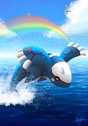 Kyogre, ArtStation, Anime, Realistic HD phone wallpaper