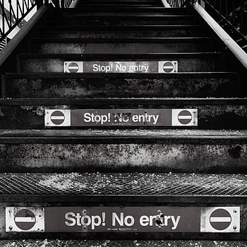Words, Bw, Chb, Stairs, Ladder, Inscription, Sign, Prohibiting, Forbidding HD phone wallpaper