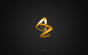 AstraZeneca logo, yellow shiny logo, AstraZeneca metal emblem, gray carbon fiber texture, AstraZeneca, brands, creative art, AstraZeneca emblem HD wallpaper