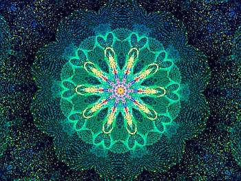 Green colors mandala, pink, yellow, green, Colors, Blue HD wallpaper