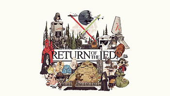 Return of the Jedi, backgrounds, Epic battle, Sci-fi adventure HD wallpaper