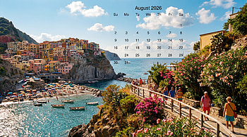 August 2026 — Coastal Calendar, August 2026 Calendar HD wallpaper