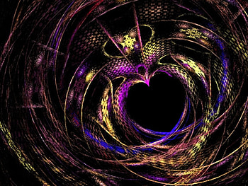 Tyki of Hearts, tyki mikk, fractal, heart HD wallpaper