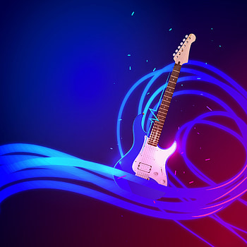 Art, Vector, Wavy, Guitar, Music Internet, Musical Internet HD phone wallpaper
