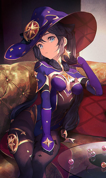 Mona, electric blue, black hair HD phone wallpaper