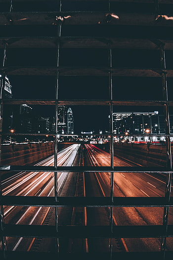 Cities, Shine, Light, Road, Night City, Lattice, Trellis HD phone wallpaper