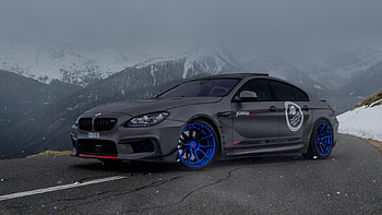 2016 BMW 6 Series Gran Coupe by Fostla, Beamer, Blue Wheels, Gray, Sporty HD wallpaper