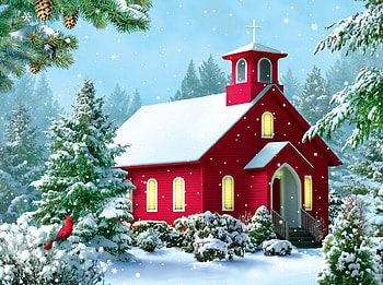 Woodland Prayer, winter, holidays, winter holidays, attractions in dreams, paintings, love four seasons, Christmas, snow, nature, xmas and new year, cardinals HD wallpaper