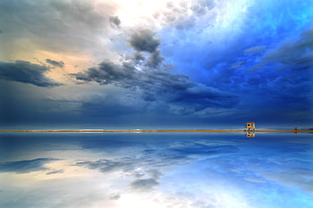 Landscape, Nature, Water, Clouds, Reflection, Shore, Bank HD wallpaper