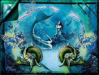 Mermaid Fantasy, deep sea, mermaids HD wallpaper