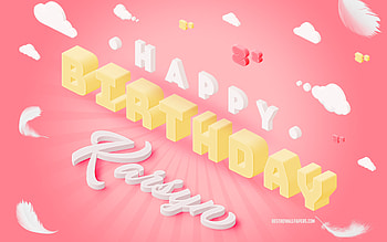 Happy Birtay Karsyn, 3d Art, Birtay 3d Background, Karsyn, Pink Background, Happy Karsyn birtay, 3d Letters, Karsyn Birtay, Creative Birtay Background HD wallpaper