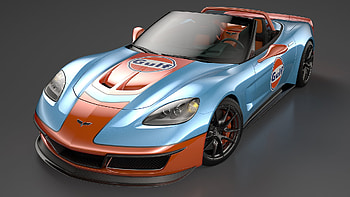 Sports car, digital art, Chevrolet Corvette C6 HD wallpaper