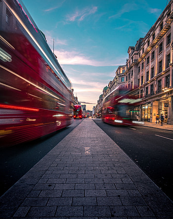 Cities, Great Britain, London, Movement, Traffic, Speed, Street, United Kingdom, Buses HD phone wallpaper