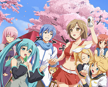Vocaloids, colorful, vocaloid, pritty, cherryblossom HD wallpaper