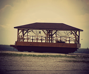 Nature, Shore, Bank, Shed, Raft, Canopy HD wallpaper