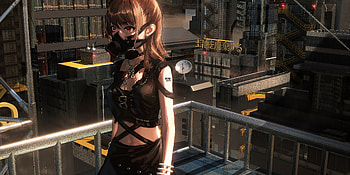 Anime Girl Mask , anime-girl, anime, artist, artwork, digital-art HD wallpaper