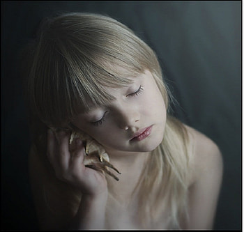 Beautiful dreamy, charming, blonde girl, cute, dreamy, beaut HD wallpaper