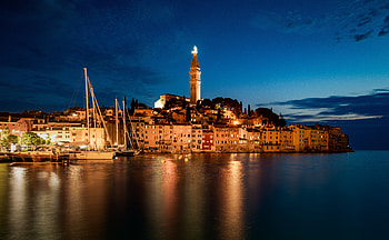 Cities, Lights, Reflection, Night City, Tower HD wallpaper