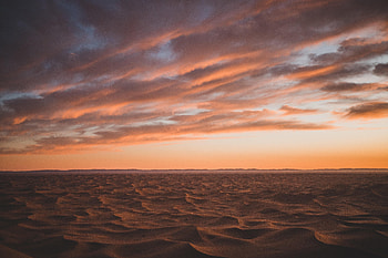 Nature, Twilight, Clouds, Sand, Desert, Horizon, Dusk HD wallpaper