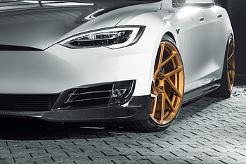 Tesla Model S, novitec, wheels, luxury car HD wallpaper