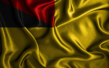 Negeri Sembilan flag, , silk wavy flags, brazilian states, Day of Negeri Sembilan, fabric flags, Flag of Negeri Sembilan, 3D art, Negeri Sembilan, Asia, States of Malaysia, Negeri Sembilan 3D flag, Malaysia HD wallpaper